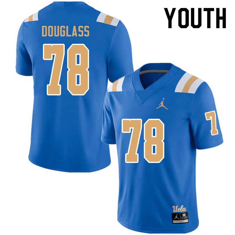 Jordan Brand Youth #78 Liam Douglass UCLA Bruins College Football Jerseys Sale-Blue - Click Image to Close